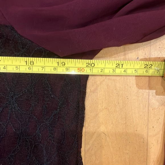 2/$20 Sheer purple Rachel Roy blouse lace panels Large - Picture 4 of 10